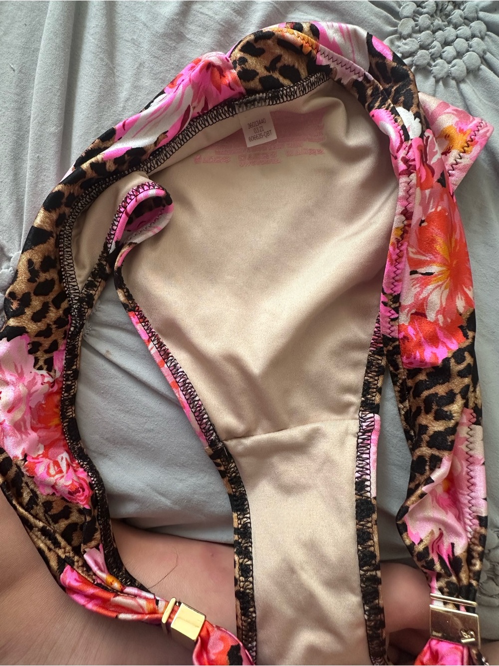 Victoria's Secret Leopard & Pink Floral Bikini - Picture 3 of 5